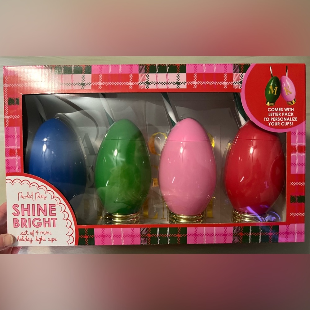 NWT Packed Party Minglin' Mini Customizable Holiday Light Cups